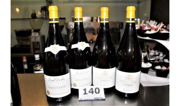4 div flessen wijn wo Chablis Drouhin-Vaudon, 2018
